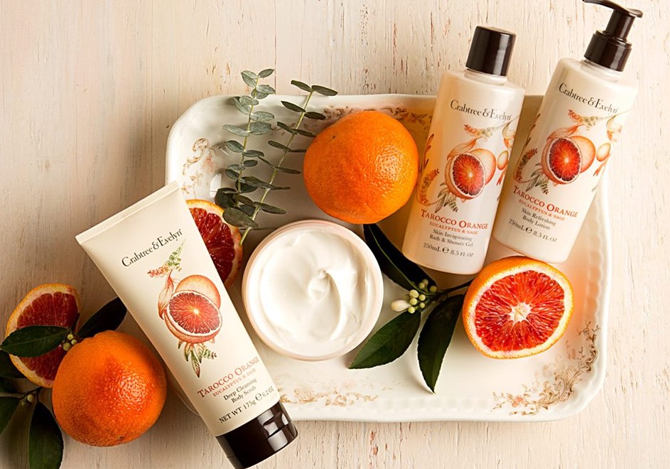 Tarocco Orange Eucalyptus & Sage Invigorating bathing range.